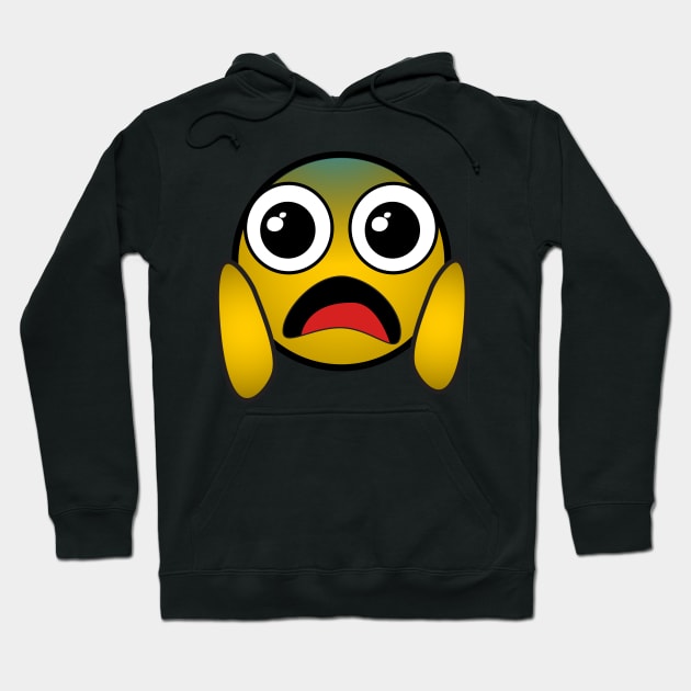 Screaming and Afraid Emoji Hoodie by emojiawesome